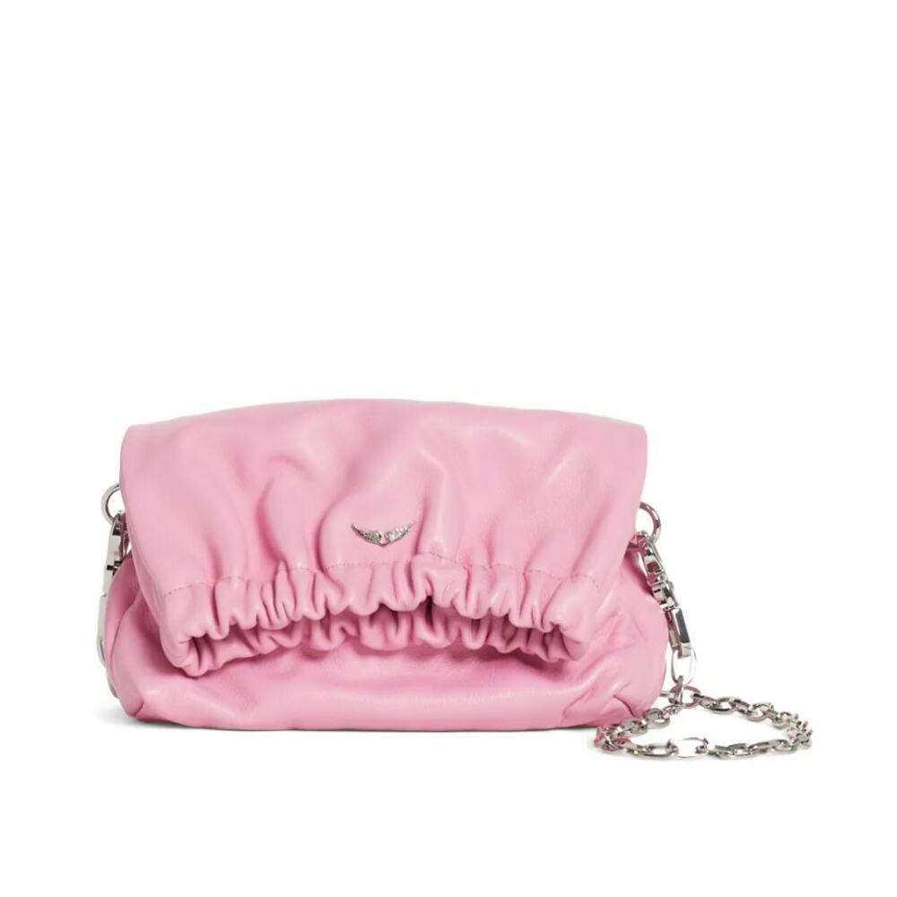 Zadig & Voltaire Handbags Rockyssime Lambskin Bag in Pink